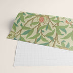 William Morris Bird & Pomegranate Bayleaf and Cream Wrapping Paper Gallery Image 2