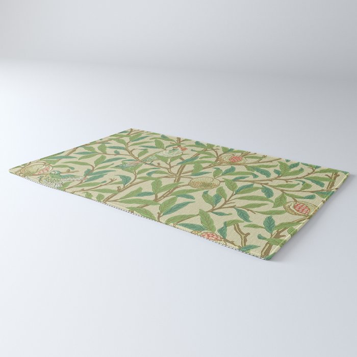 William Morris Bird & Pomegranate Bayleaf and Cream Rug Gallery Image 3