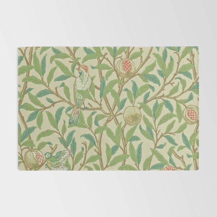 William Morris Bird & Pomegranate Bayleaf and Cream Rug Gallery Image 2