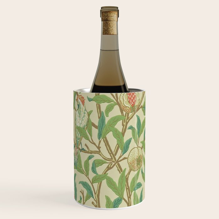 William Morris Bird & Pomegranate Bayleaf and Cream Wine Chiller Gallery Image 1