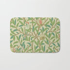 William Morris Bird & Pomegranate Bayleaf and Cream Bath Mat Gallery Image 1