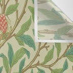 William Morris Bird & Pomegranate Bayleaf and Cream Wall Tapestry Gallery Image 3