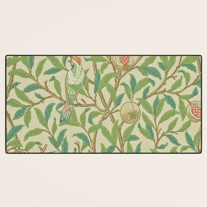 William Morris Bird & Pomegranate Bayleaf and Cream Desk Mat Gallery Image 3