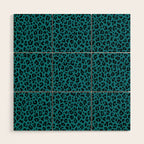 TEAL LEOPARD PRINT â Teal Blue | Collection : Punk Rock Animal Prints | Wood Wall Art Gallery Image 1
