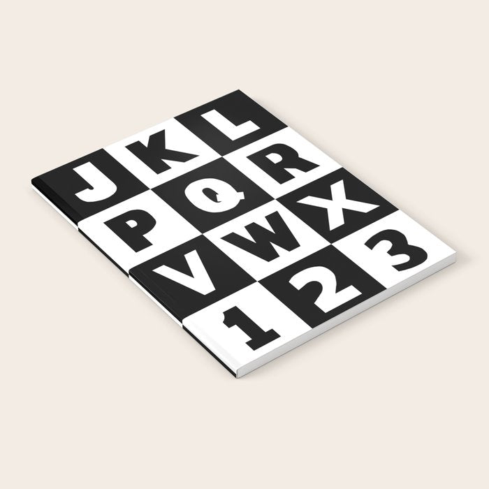 Alphabet Black and White Notebook Gallery Image 1