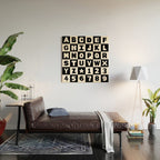 Alphabet Black and White Wood Wall Art Gallery Image 2