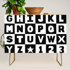 Alphabet Black and White Credenza Gallery Image 1