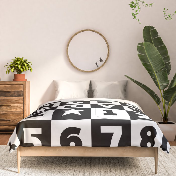 Alphabet Black and White Comforter Gallery Image 3