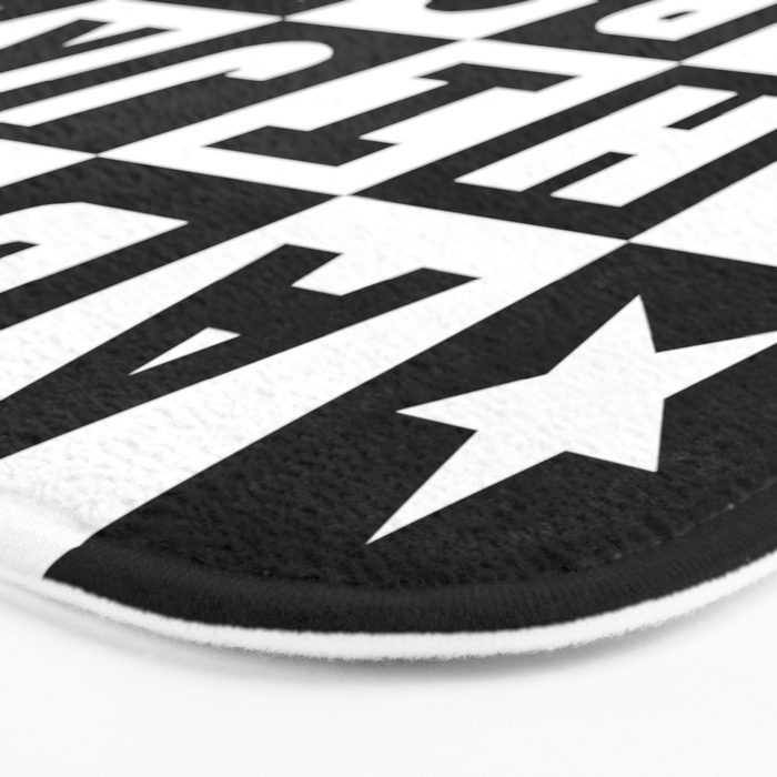 Alphabet Black and White Bath Mat Gallery Image 3