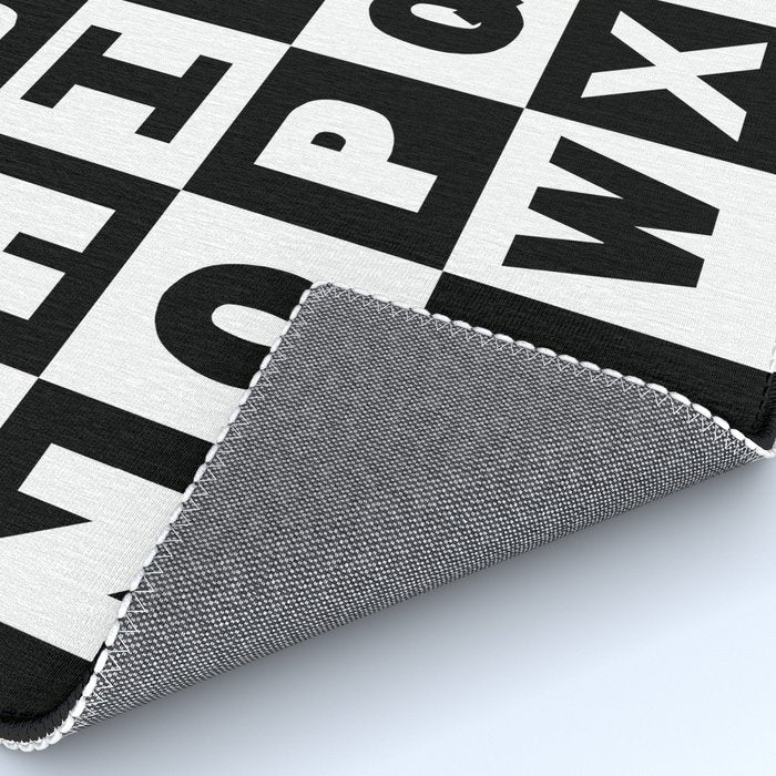 Alphabet Black and White Rug Gallery Image 4