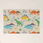Jurassic Dinosaurs in Primary Colors Welcome Mat Gallery Image 1