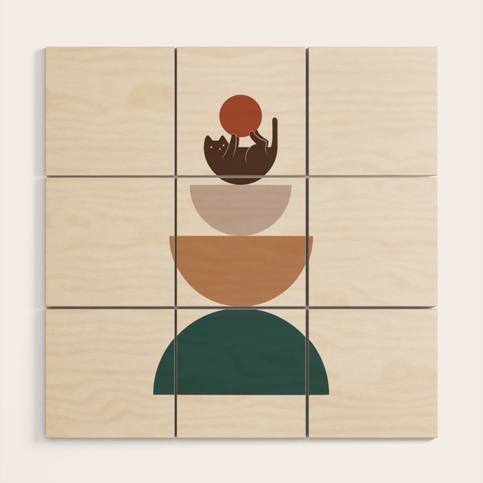 Cat Landscape 82 Wood Wall Art Gallery Image 1