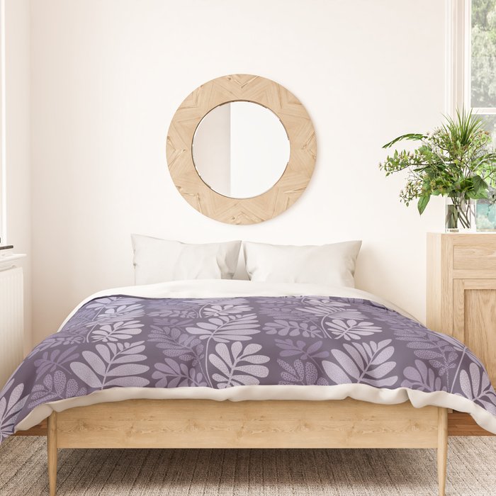 Forest Tropics in Mauve Duvet Cover Gallery Image 3