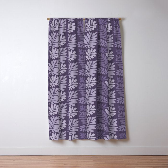 Forest Tropics in Mauve Window Curtain Gallery Image 3