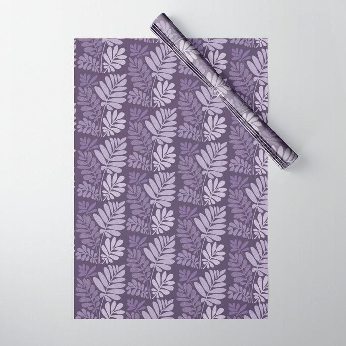 Forest Tropics in Mauve Wrapping Paper Gallery Image 1