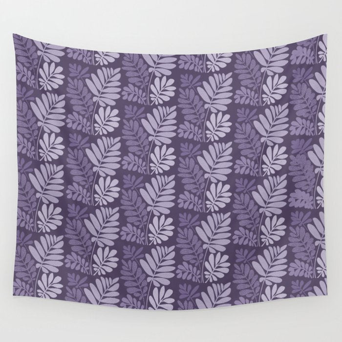 Forest Tropics in Mauve Wall Tapestry Gallery Image 4