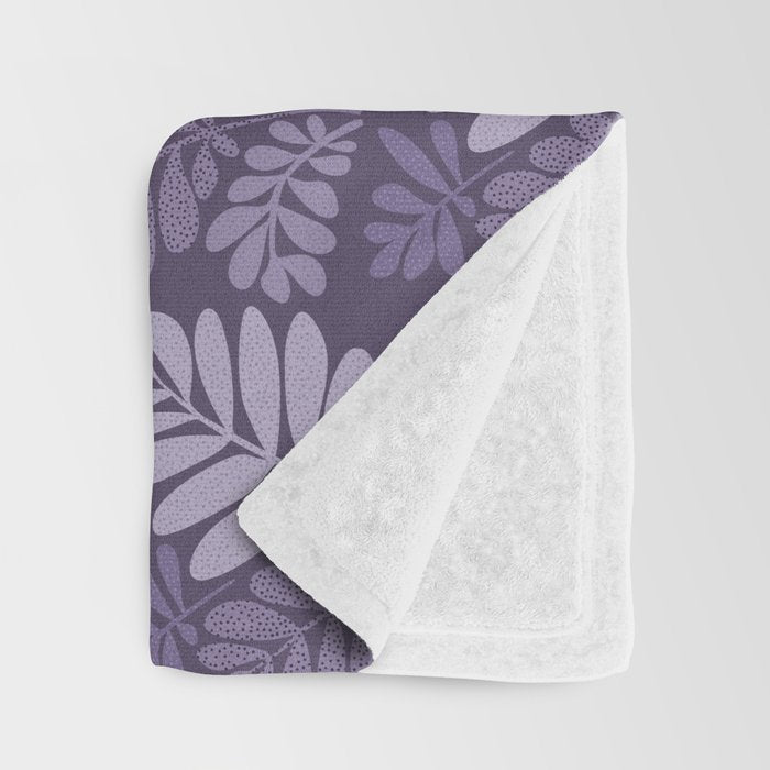 Forest Tropics in Mauve Throw Blanket Gallery Image 3