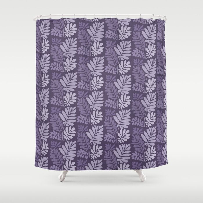 Forest Tropics in Mauve Shower Curtain Gallery Image 1