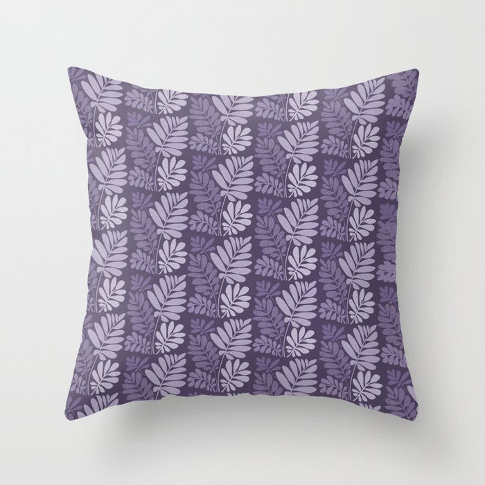 Forest Tropics in Mauve Throw Pillow Gallery Image 6