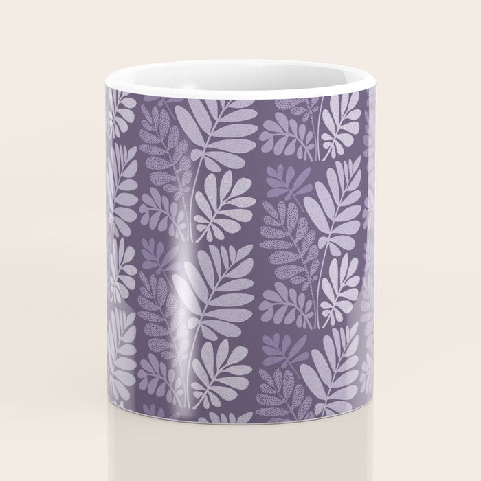 Forest Tropics in Mauve Coffee Mug Gallery Image 4