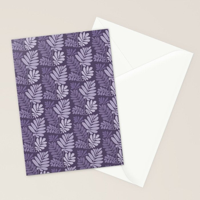 Forest Tropics in Mauve Stationery Card Gallery Image 2