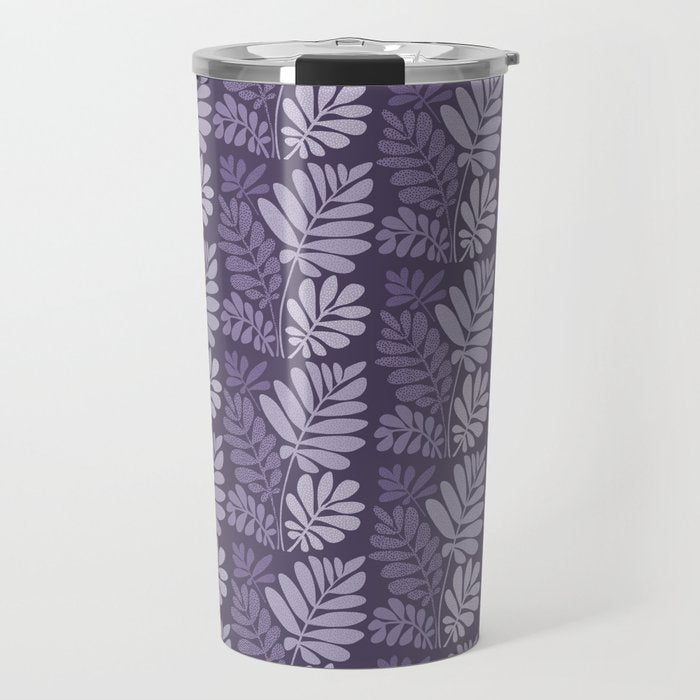 Forest Tropics in Mauve Travel Mug Gallery Image 1