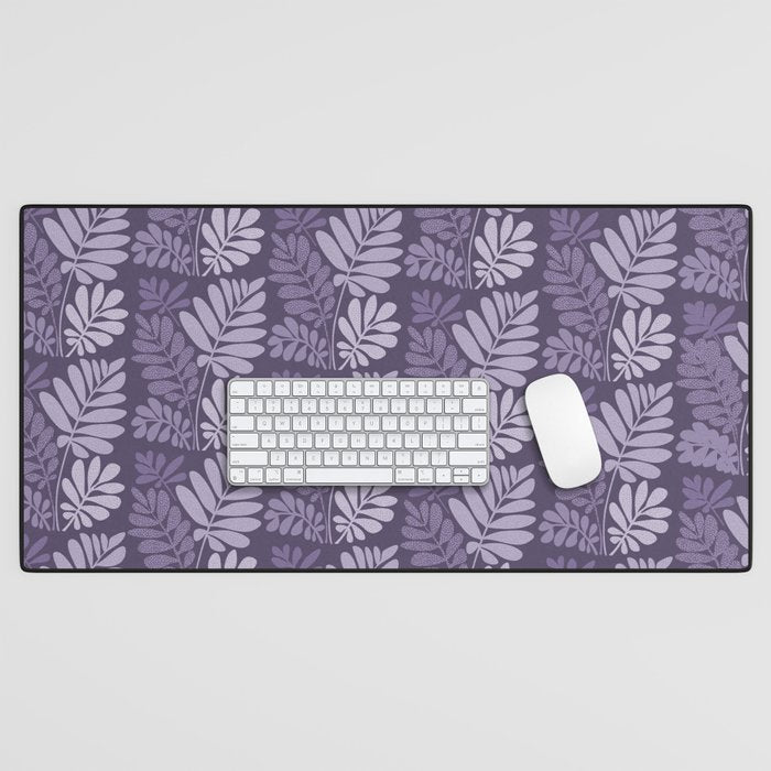 Forest Tropics in Mauve Desk Mat Gallery Image 1