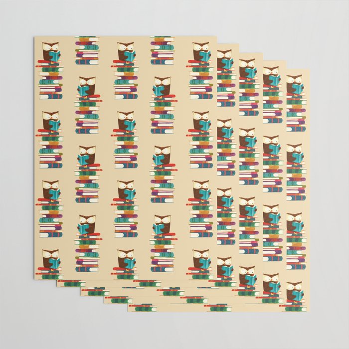 Owl Reading Rainbow Wrapping Paper Gallery Image 3