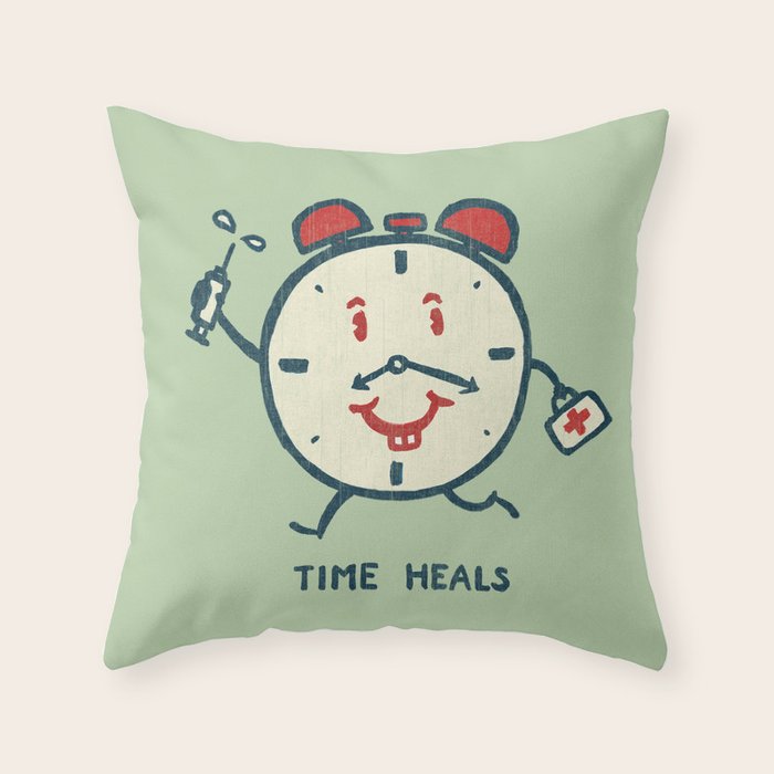 Time heals Throw Pillow Gallery Image 1