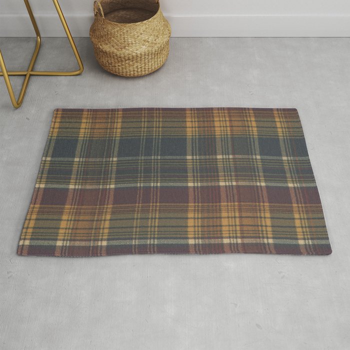 Warm Plaid Pattern Rug Gallery Image 1
