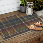 Warm Plaid Pattern Outdoor Rug Gallery Image 2