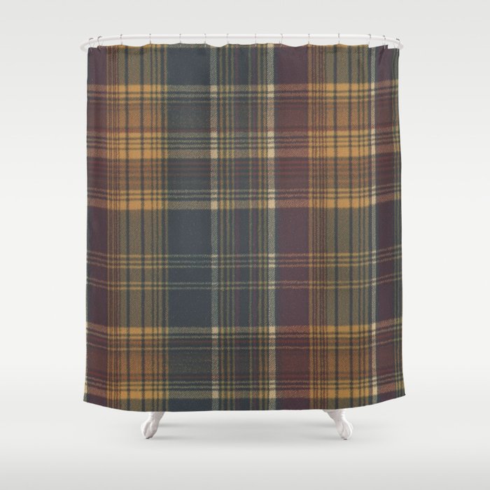 Warm Plaid Pattern Shower Curtain Gallery Image 1