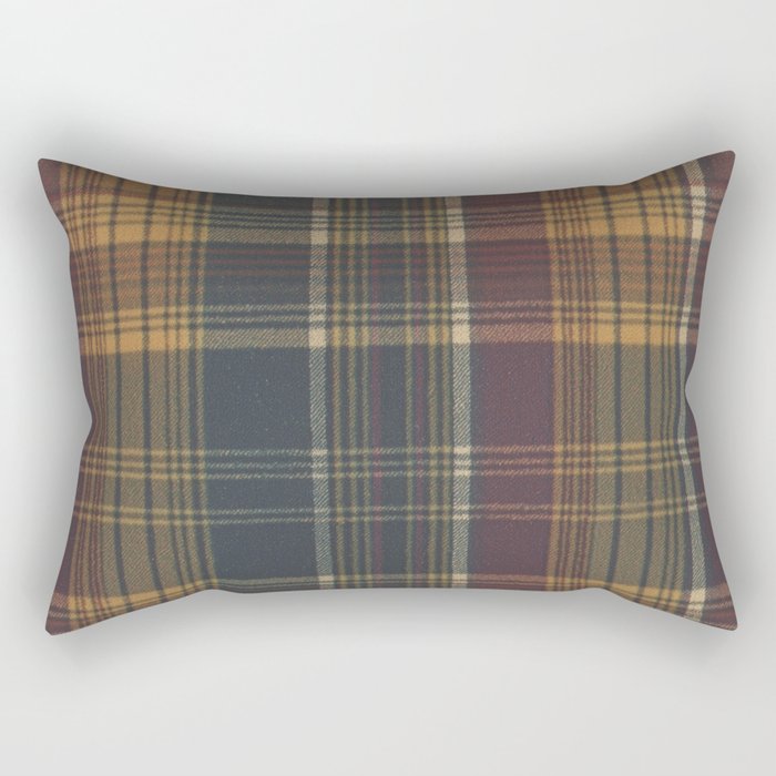 Warm Plaid Pattern Rectangular Pillow Gallery Image 2
