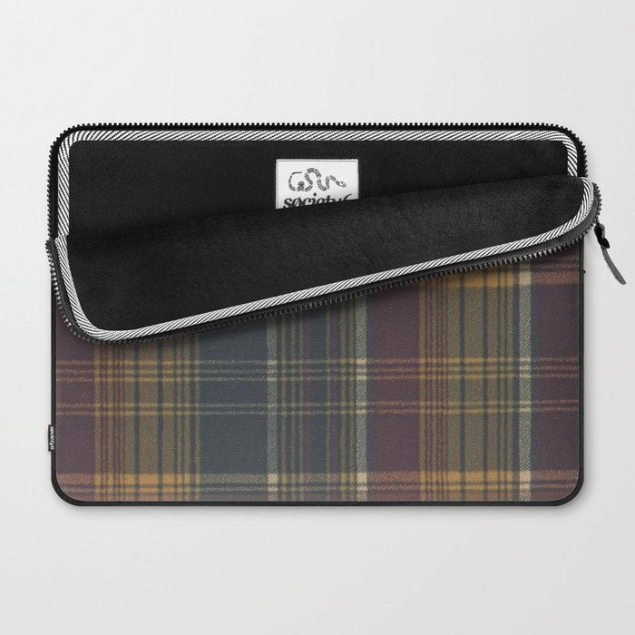 Warm Plaid Pattern Laptop Sleeve Gallery Image 2