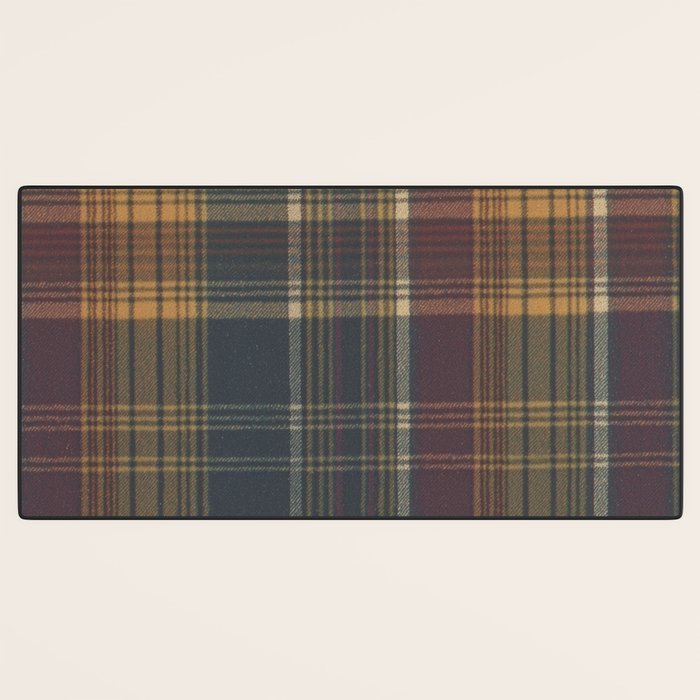 Warm Plaid Pattern Desk Mat Gallery Image 3