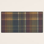 Warm Plaid Pattern Desk Mat Gallery Image 3