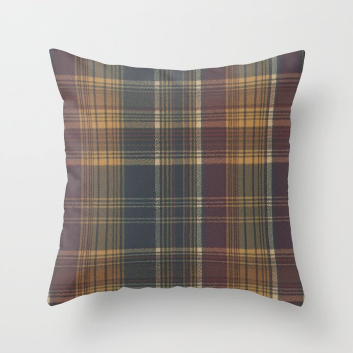 Warm Plaid Pattern Throw Pillow Gallery Image 6