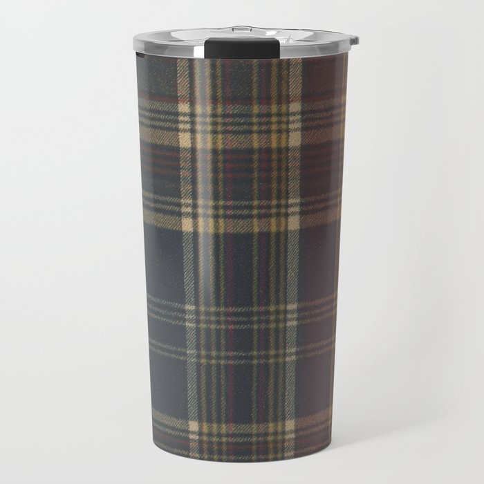 Warm Plaid Pattern Travel Mug Gallery Image 1