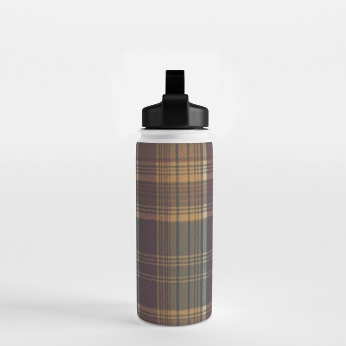 Warm Plaid Pattern Water Bottle Gallery Image 2
