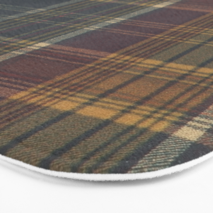 Warm Plaid Pattern Bath Mat Gallery Image 3