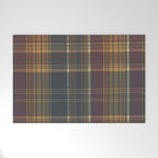 Warm Plaid Pattern Welcome Mat Gallery Image 1