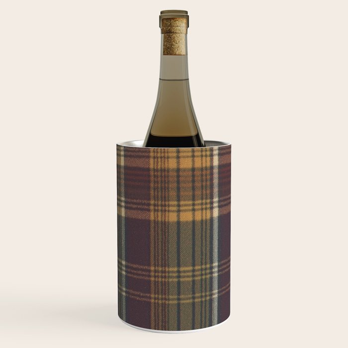 Warm Plaid Pattern Wine Chiller Gallery Image 3