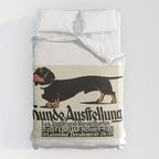 1905 German Dog Show Dachshund Poster Duvet Cover Gallery Image 6
