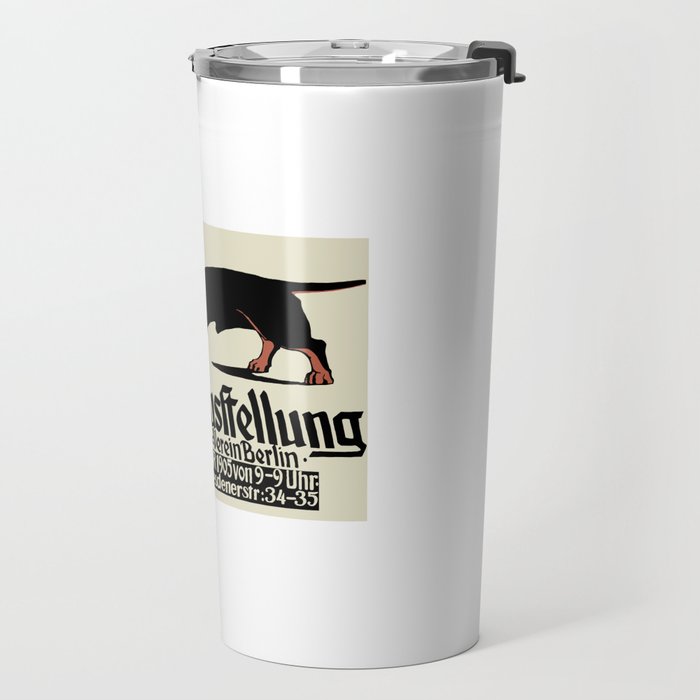 1905 German Dog Show Dachshund Poster Travel Mug Gallery Image 2