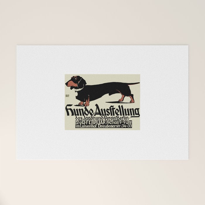 1905 German Dog Show Dachshund Poster Welcome Mat Gallery Image 1