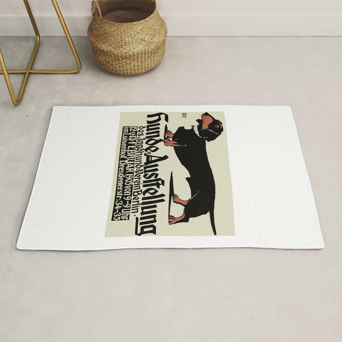 1905 German Dog Show Dachshund Poster Rug Gallery Image 1