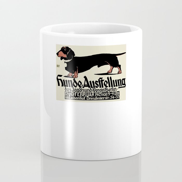 1905 German Dog Show Dachshund Poster Coffee Mug Gallery Image 4