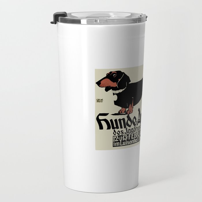 1905 German Dog Show Dachshund Poster Travel Mug Gallery Image 3