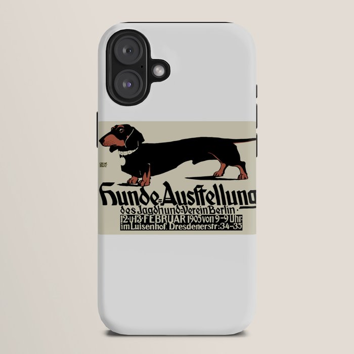 1905 German Dog Show Dachshund Poster iPhone Case Gallery Image 10