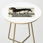 1905 German Dog Show Dachshund Poster Side Table Gallery Image 2